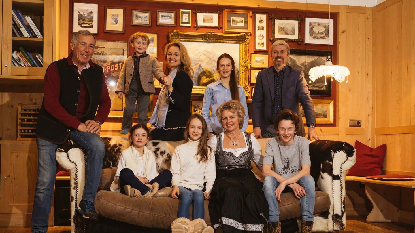 The Thöni-Gander family of Hotel Bella Vista, part of Stelvio Hotels.